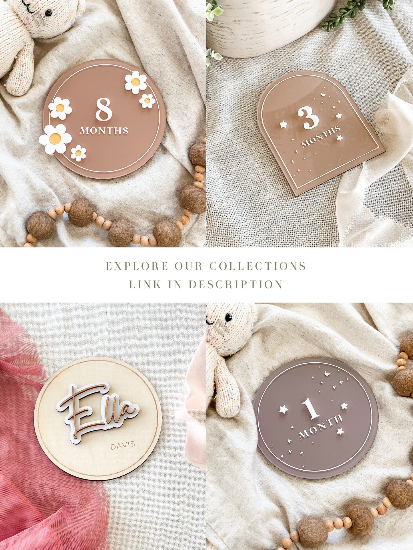 Tutu Custom Baby Milestone Board