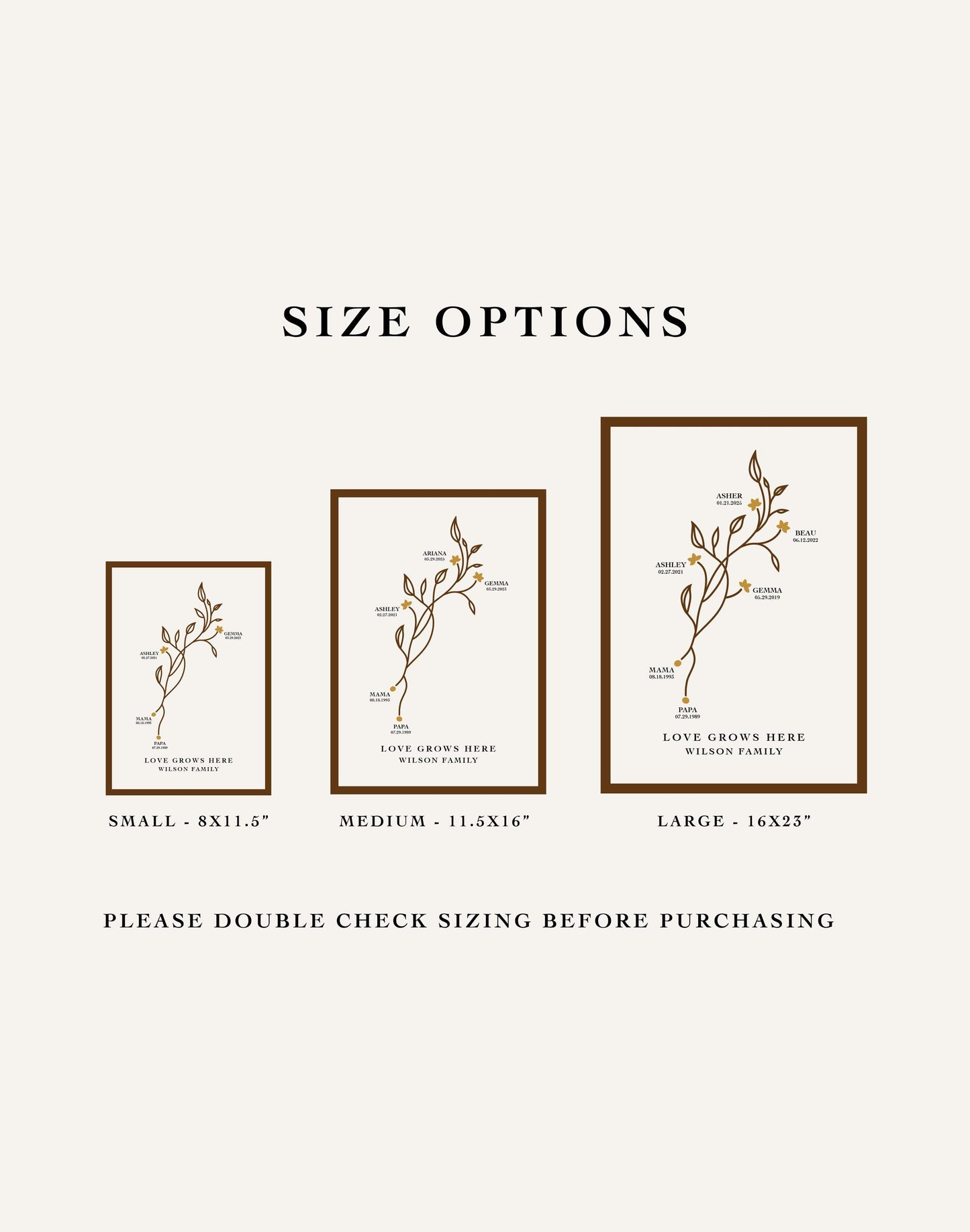 Personalized Family Tree Wall Art