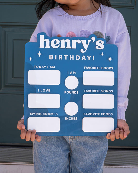 Minimalist Editable Birthday Milestone Board