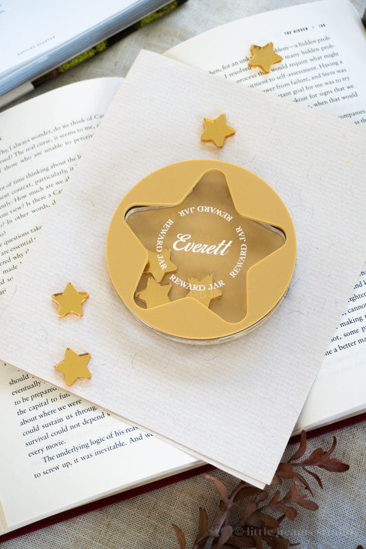 Personalized Kids Reward Jar With Star Tokens