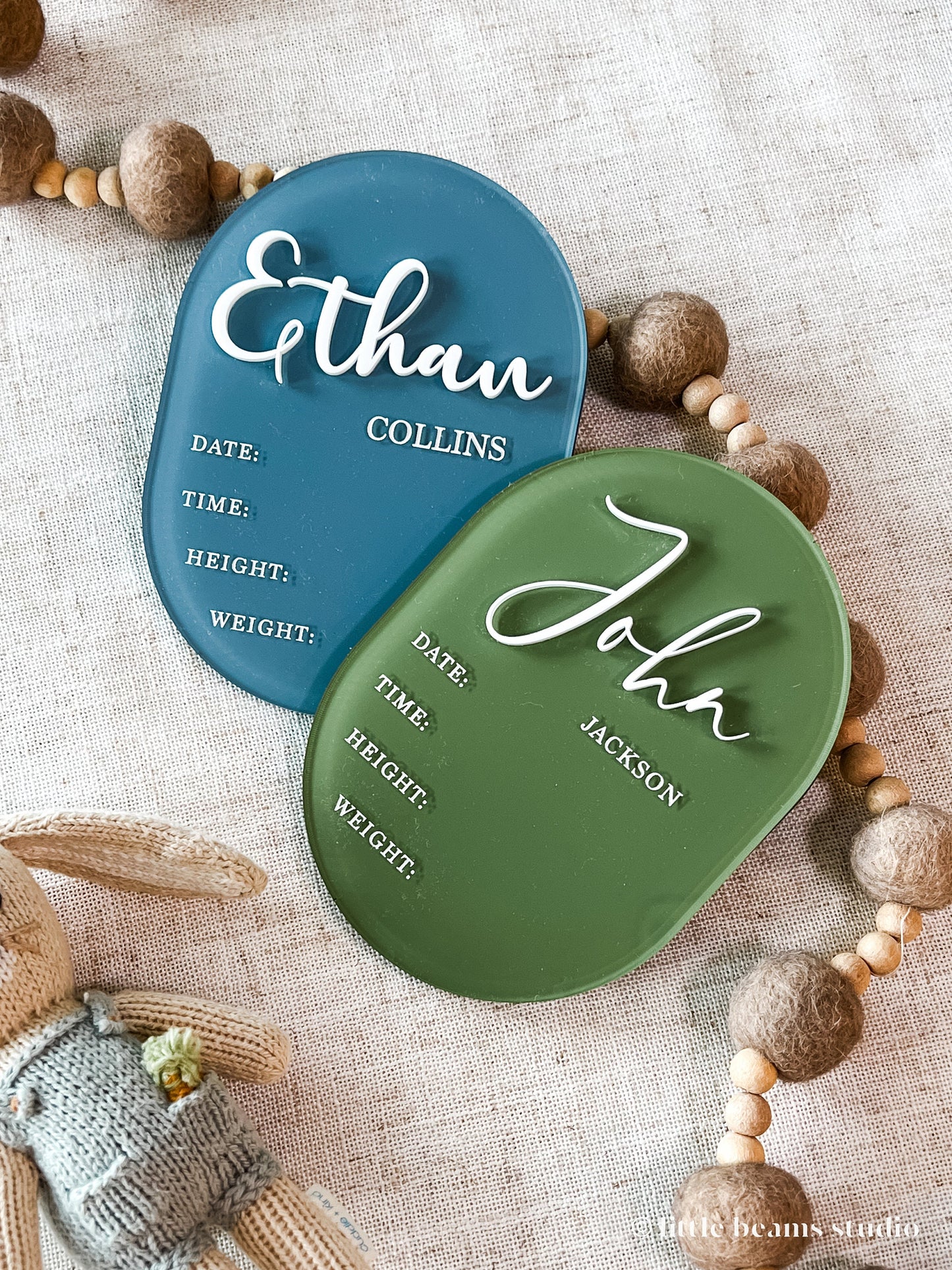 Acrylic Birth Stats Baby Announcement Sign