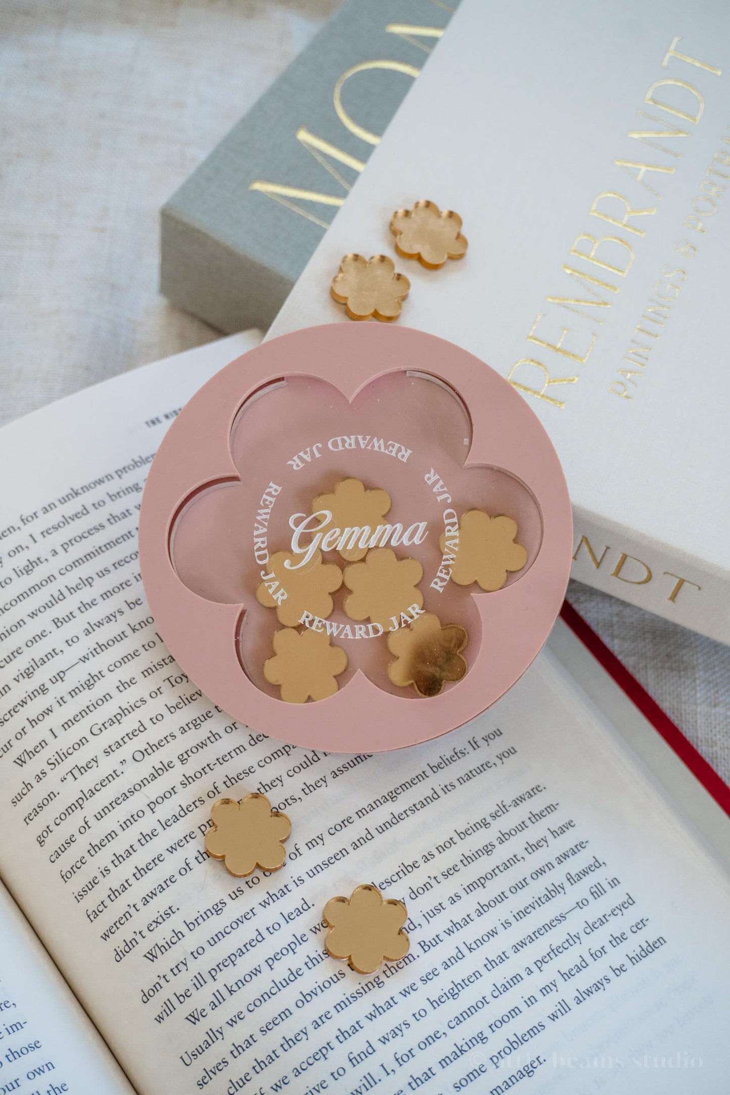 Personalized Kids Reward Jar With Flower Tokens