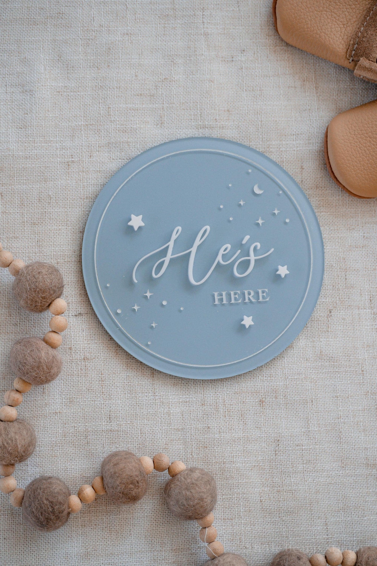 She's Here He's Here Baby Birth Announcement Sign