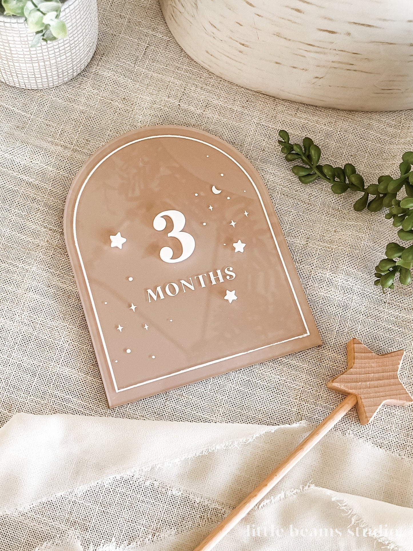 Acrylic Star Arch Baby Milestone Sign