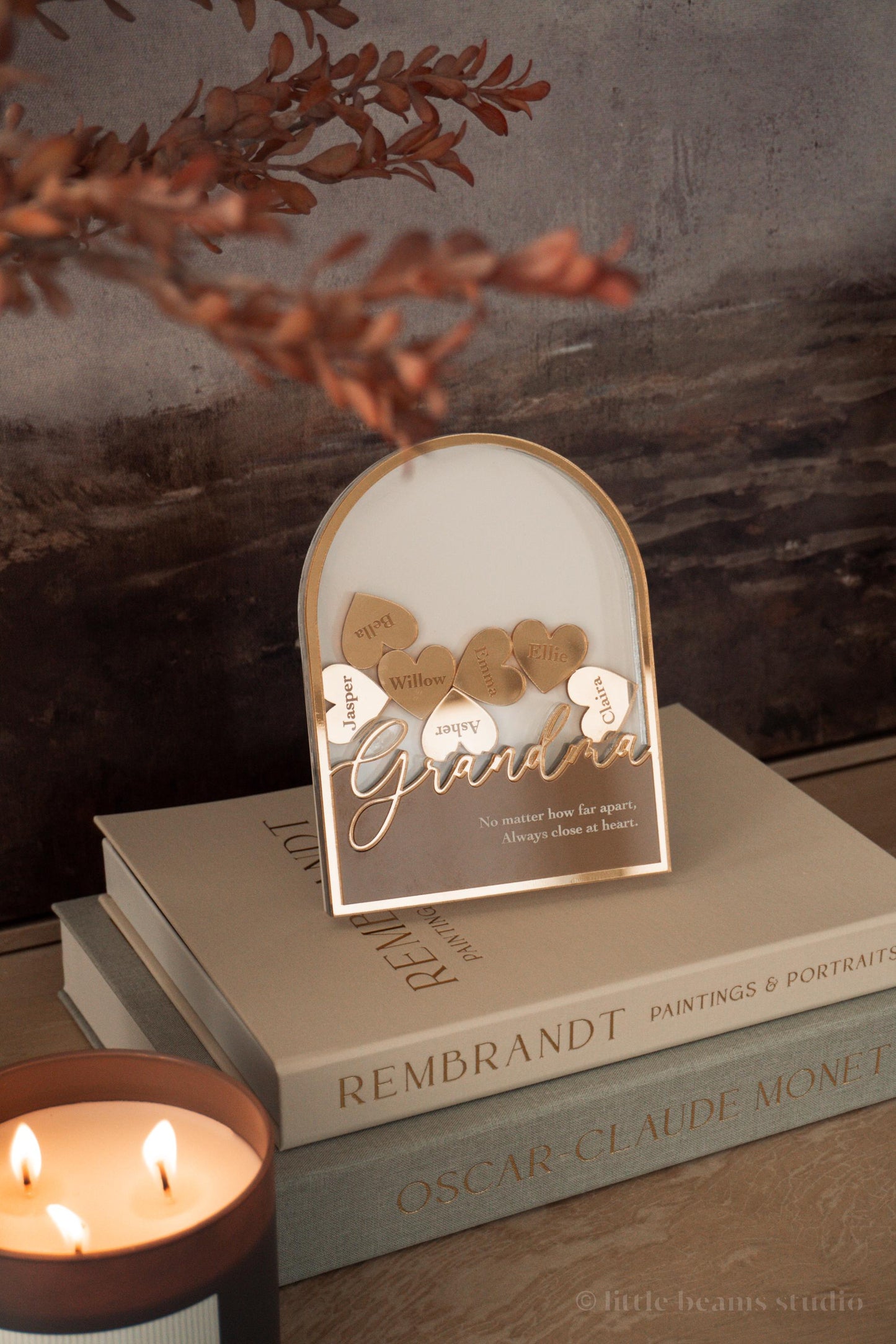 Personalized Grandma’s Heart Tokens Keepsake Frame
