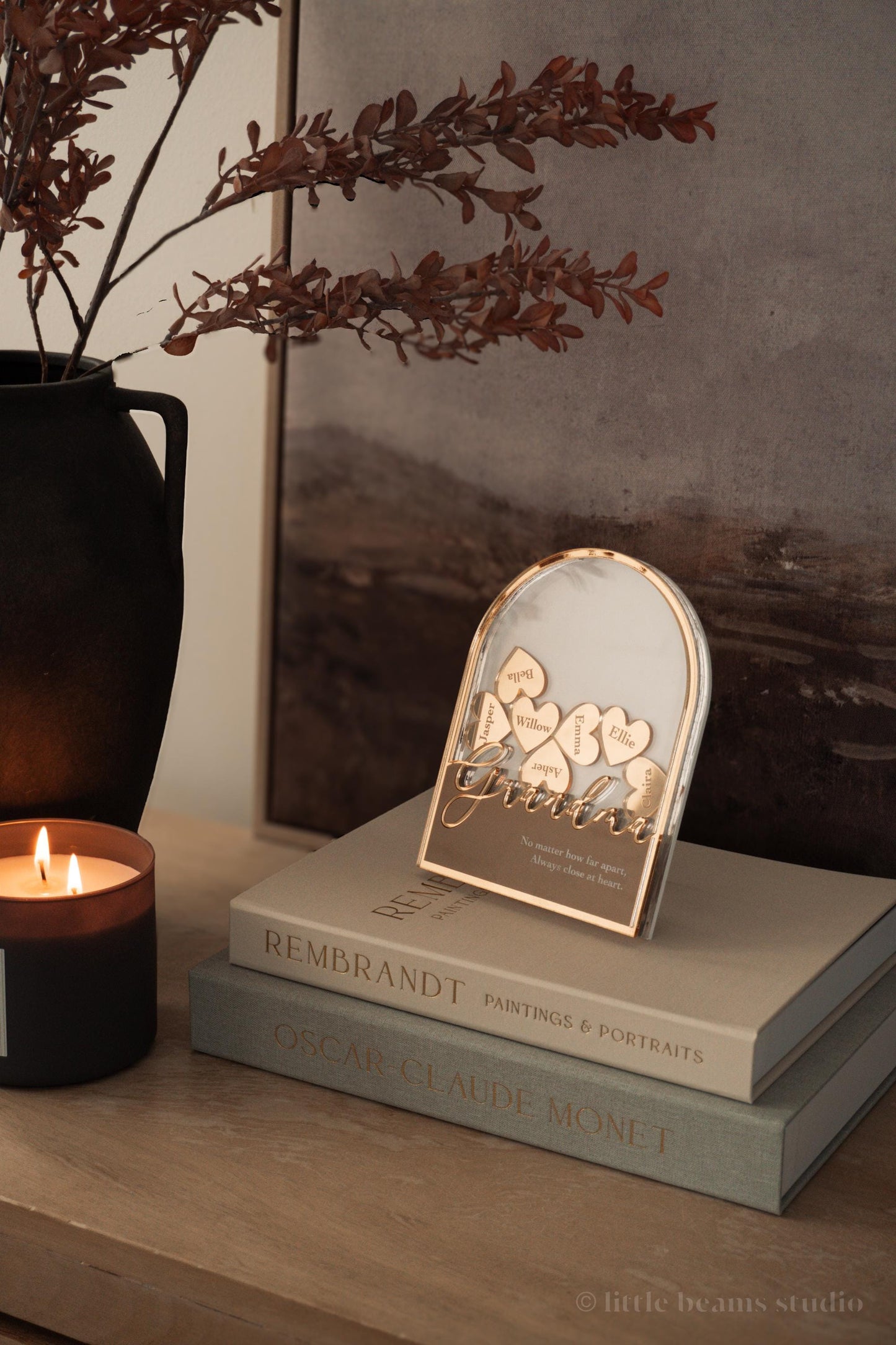 Personalized Grandma’s Heart Tokens Keepsake Frame