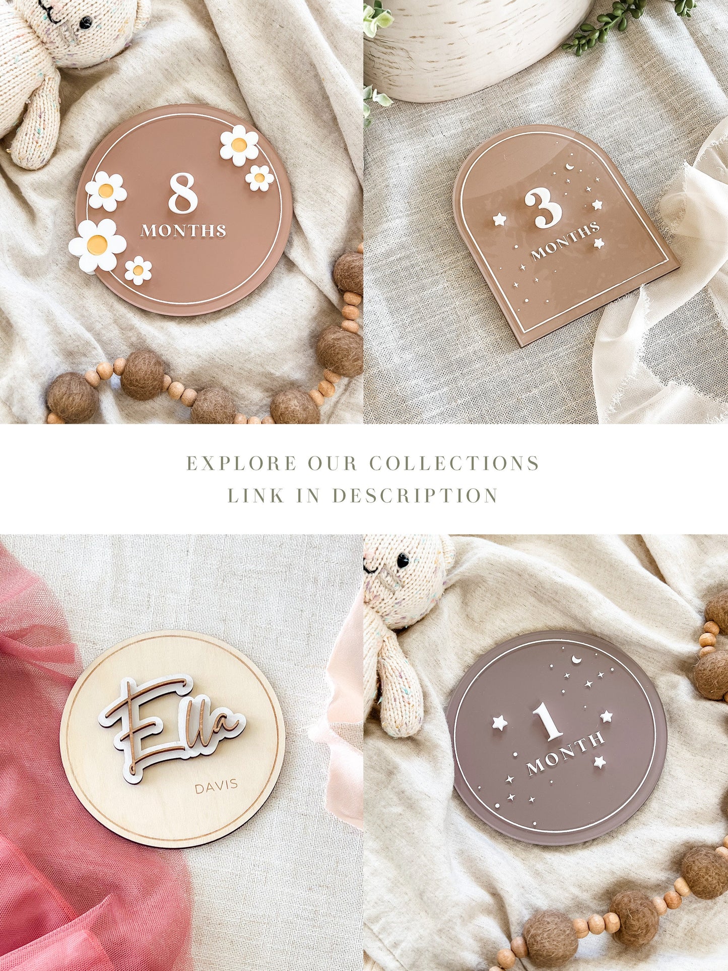 Crown Custom Baby Milestone Board