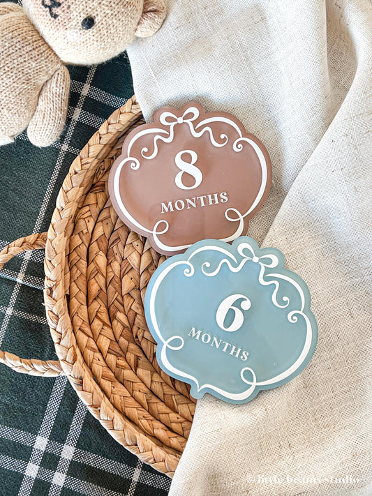Acrylic Ribbon Baby Milestone Sign