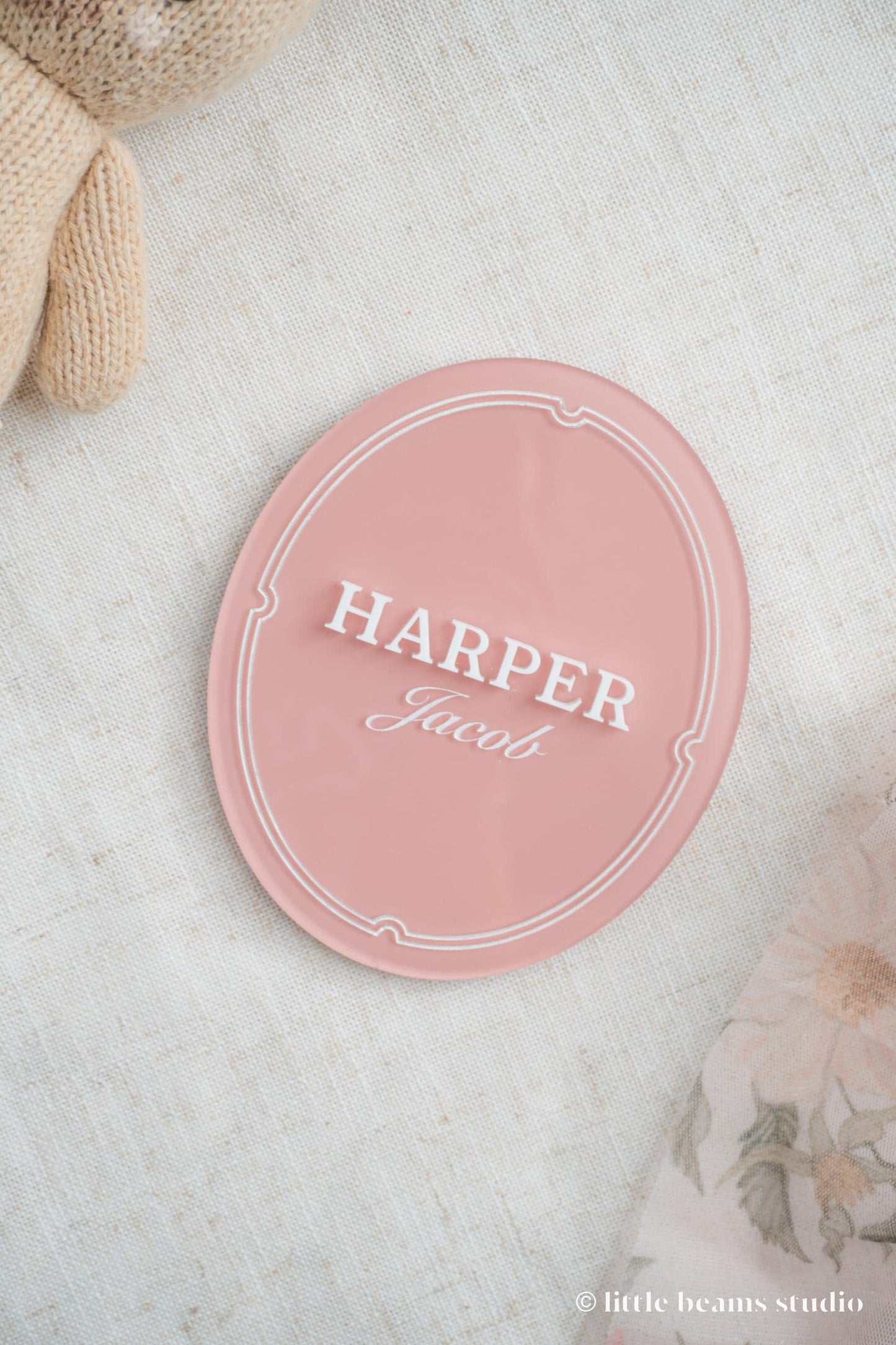 Classic Acrylic Birth Stat Baby Announcement Sign
