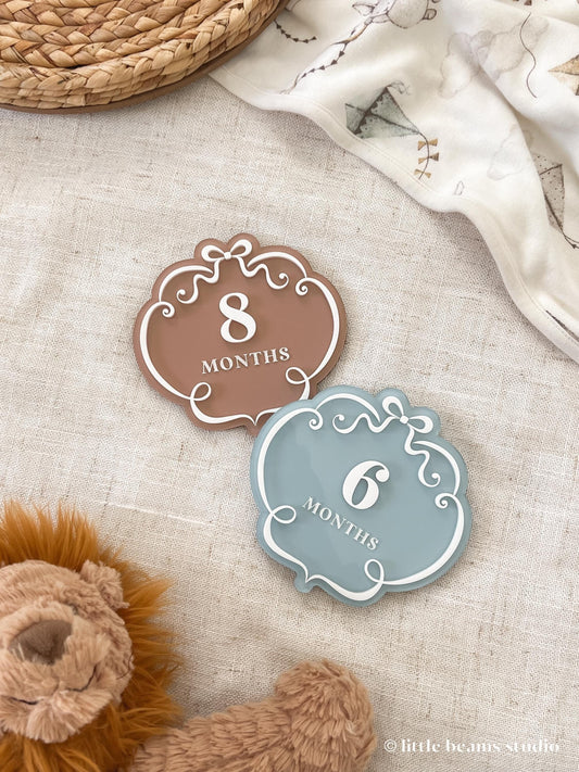 Acrylic Ribbon Baby Milestone Sign