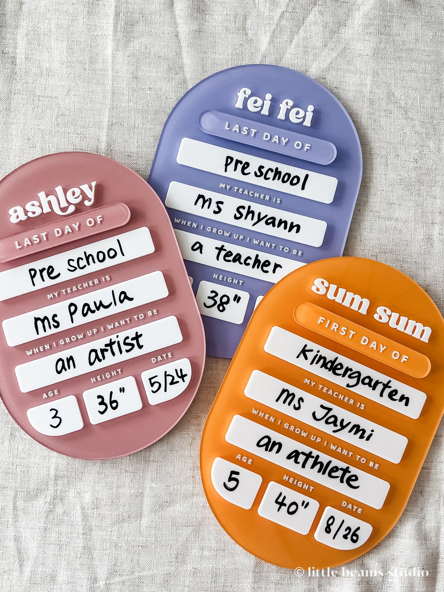 Oval Personalized First Day of School Sign