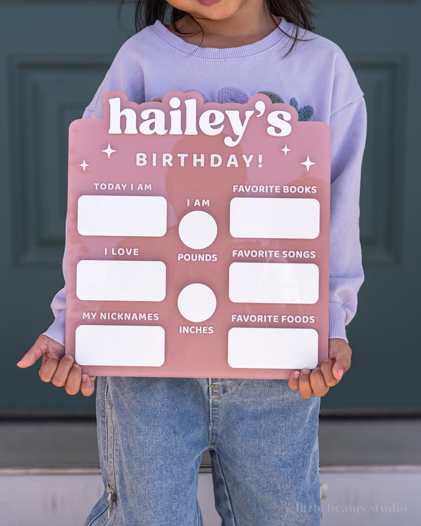 Minimalist Editable Birthday Milestone Board