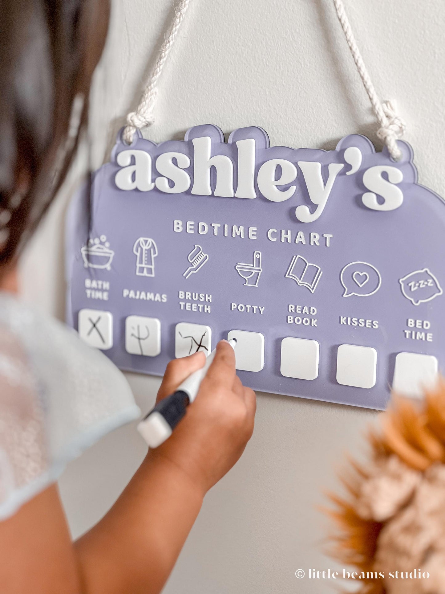 Personalized Acrylic Kids Bedtime Chart