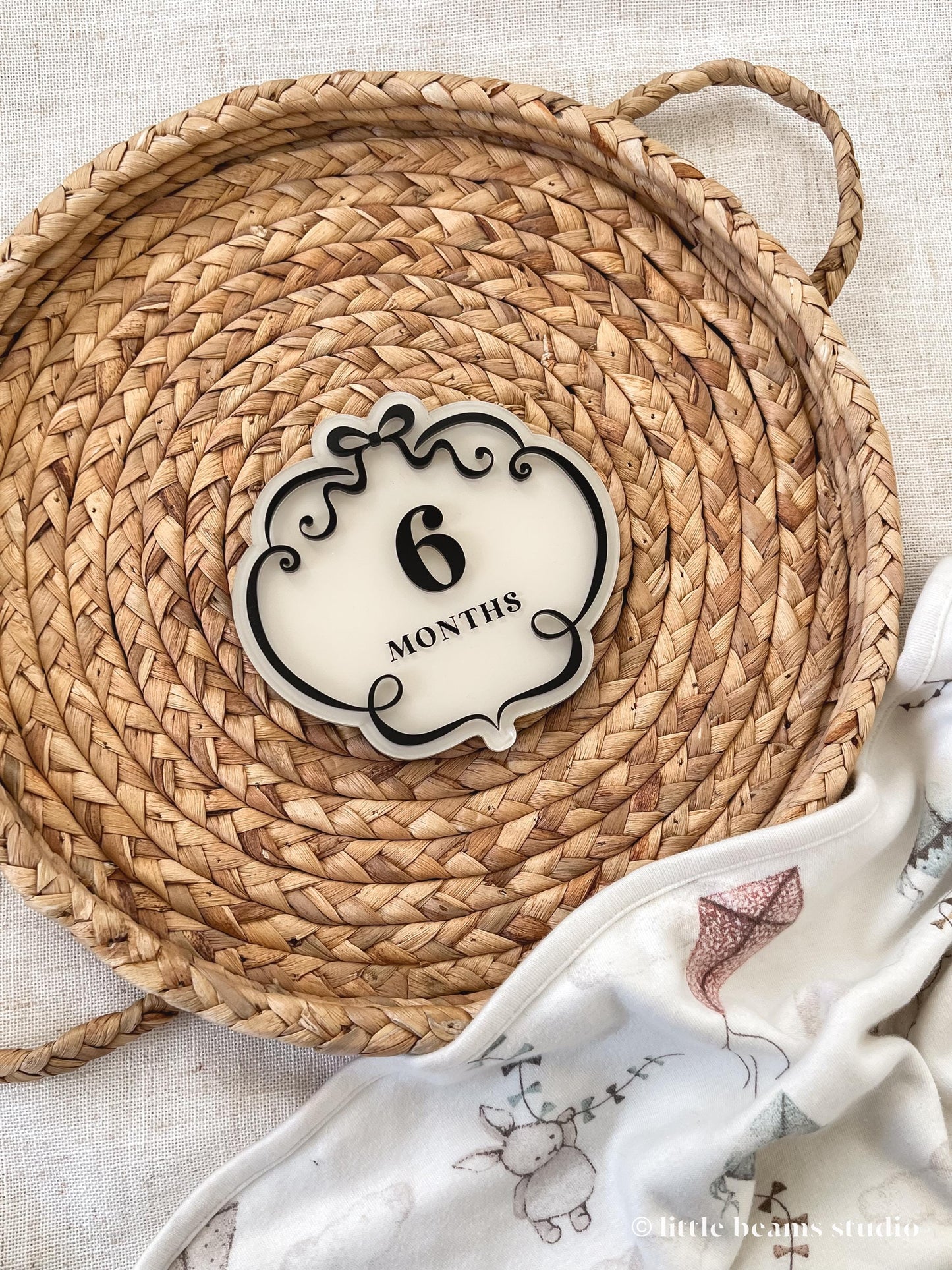 Acrylic Ribbon Baby Milestone Sign