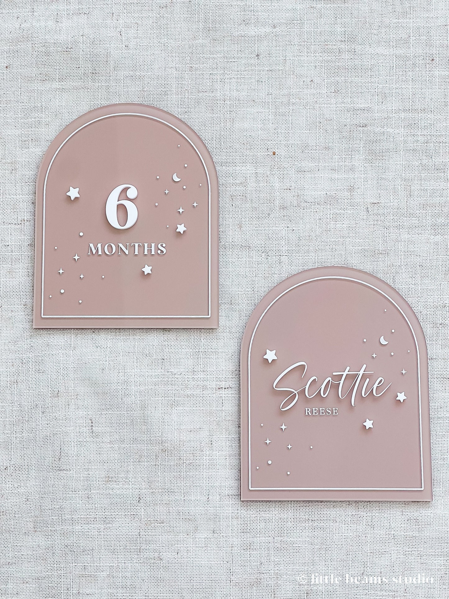 Acrylic Star Arch Baby Milestone Sign