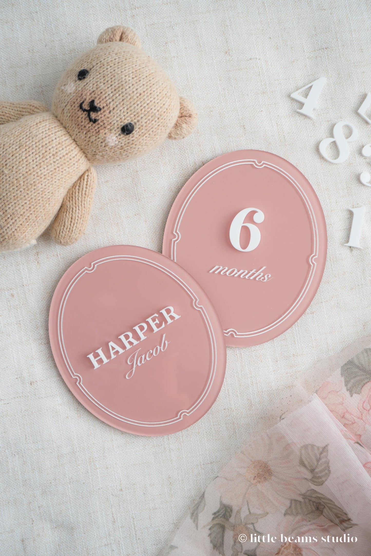 Classic Acrylic Birth Stat Baby Announcement Sign