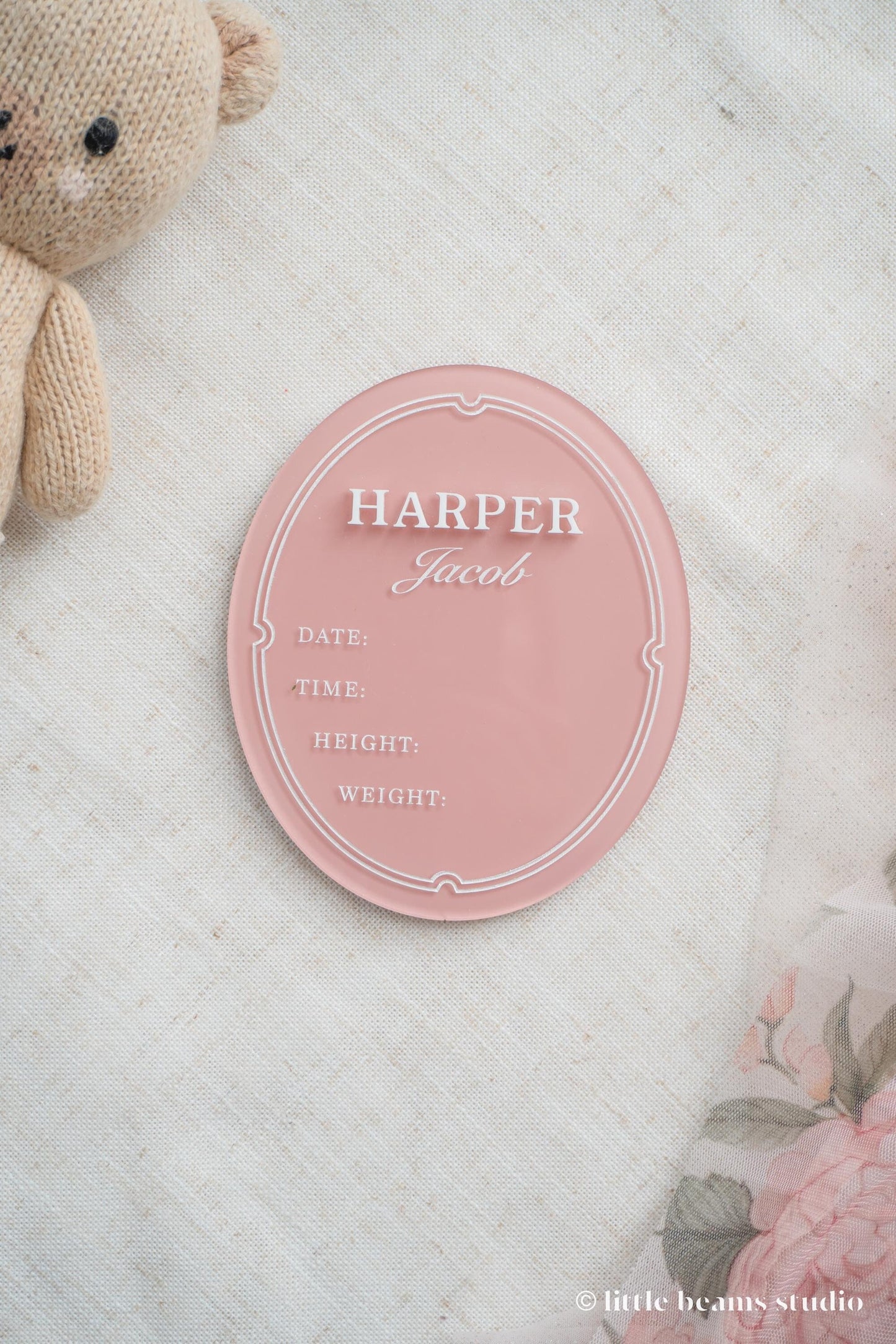 Classic Acrylic Baby Monthly Milestone Sign
