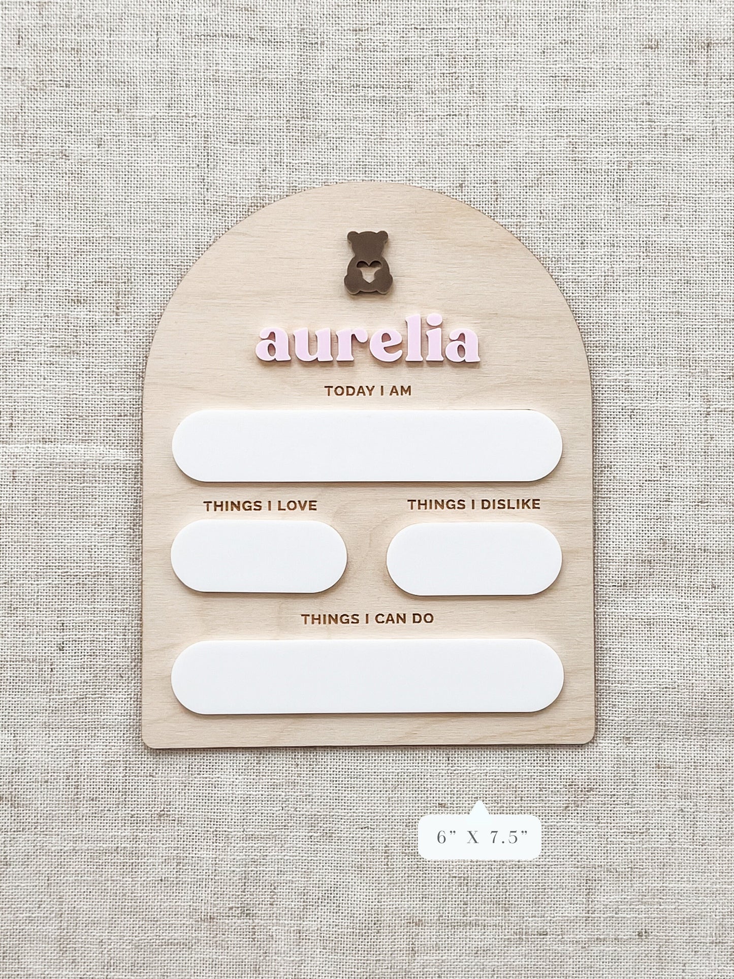 Teddy Bear Custom Baby Milestone Board