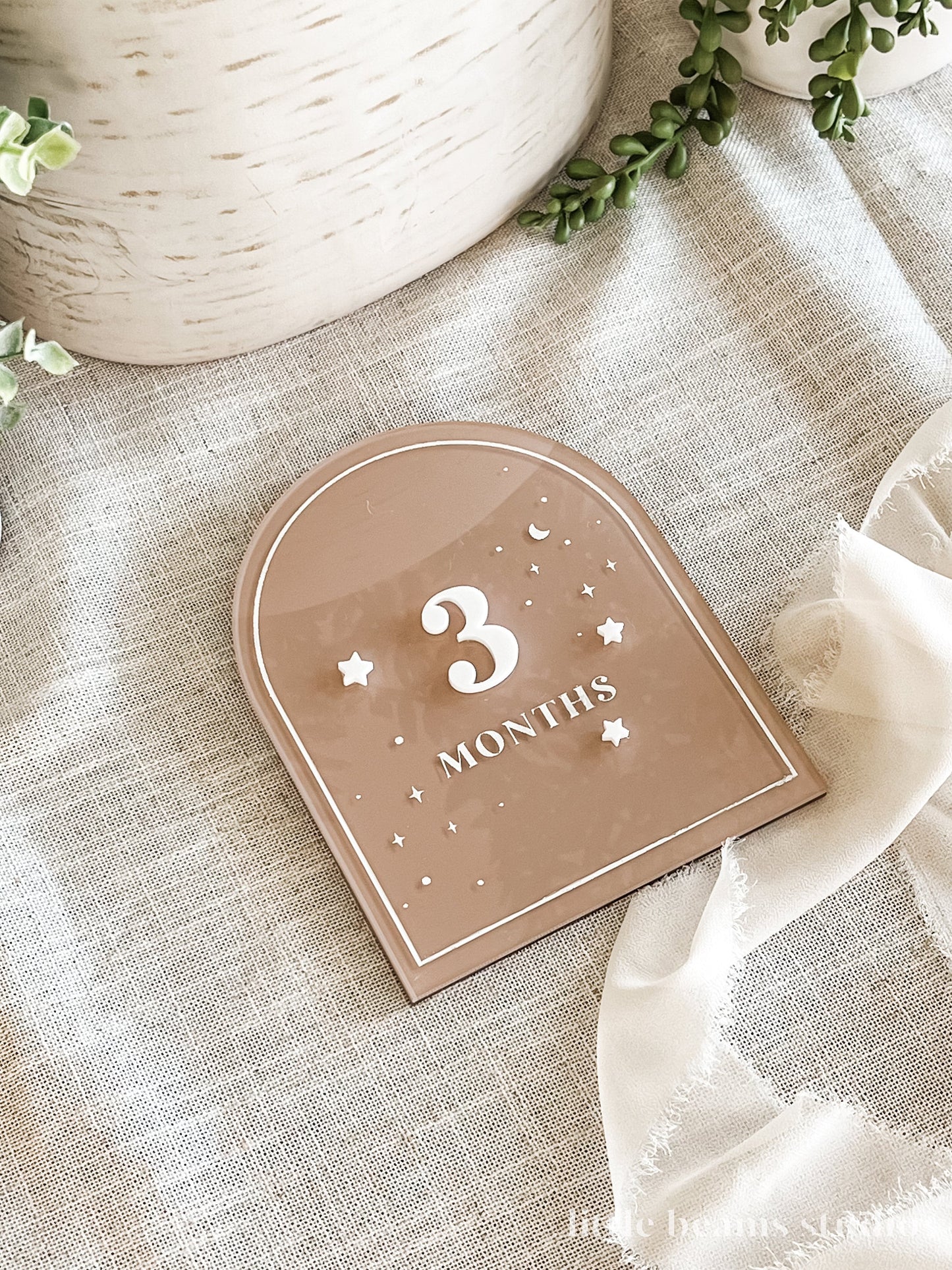 Acrylic Star Arch Baby Milestone Sign
