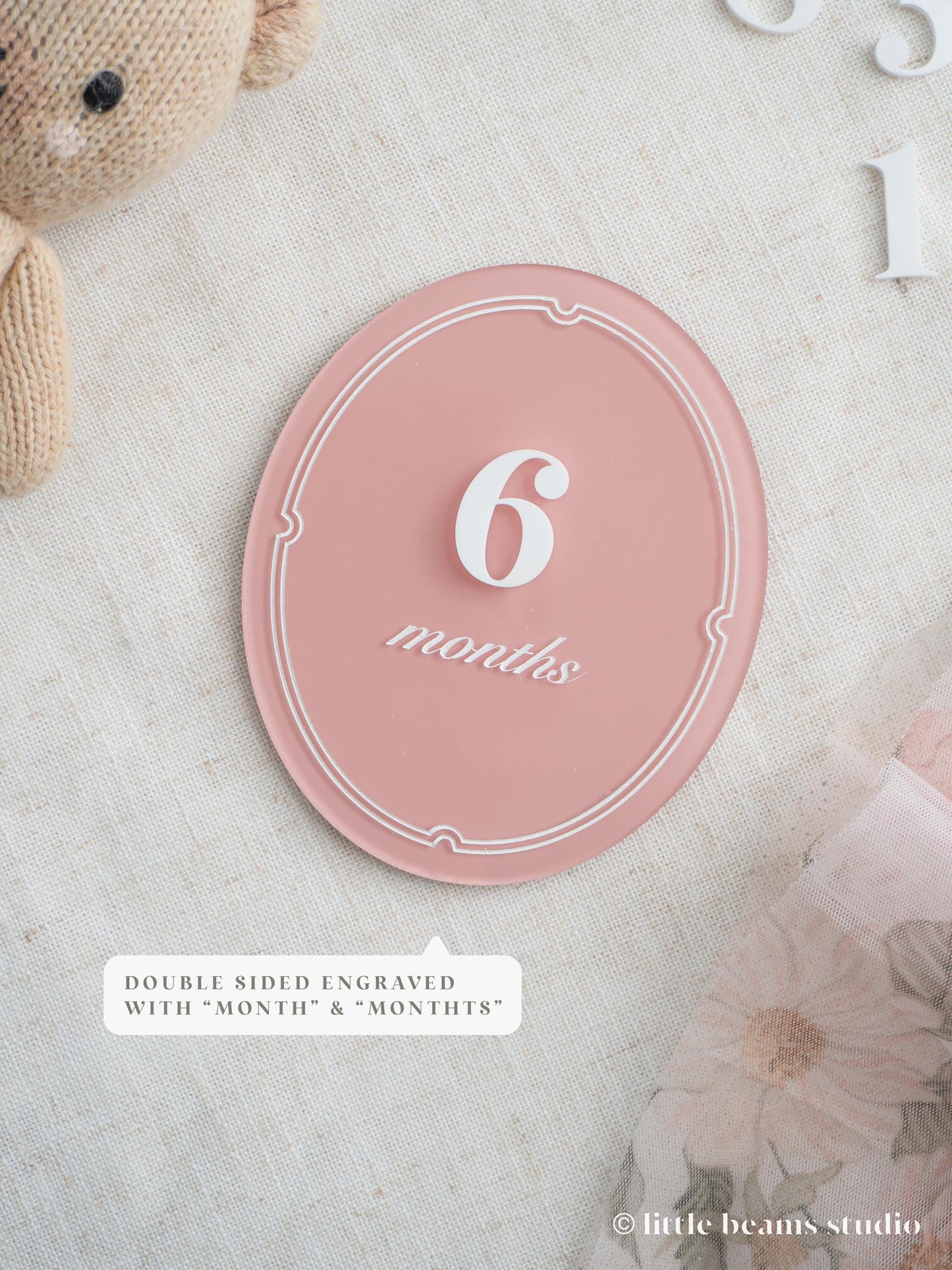 Classic Acrylic Baby Monthly Milestone Sign