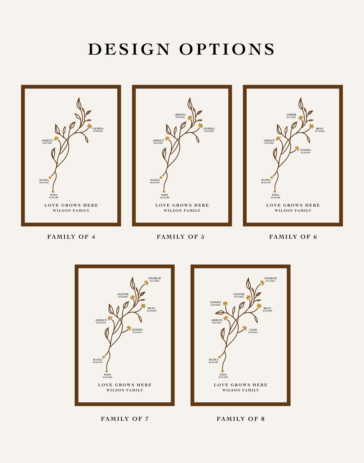 Personalized Family Tree Wall Art