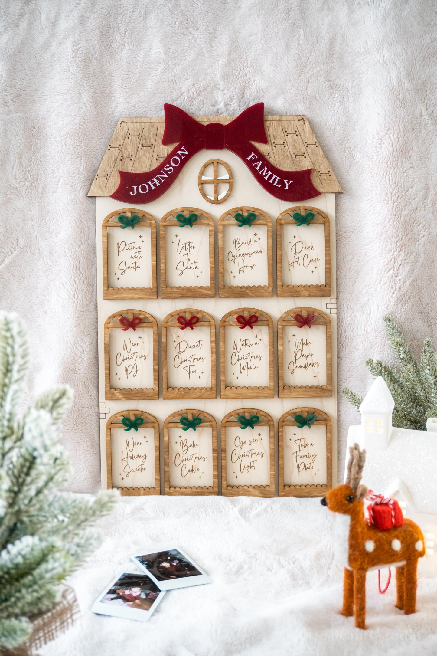 Personalized Christmas Bucket List Photo Board