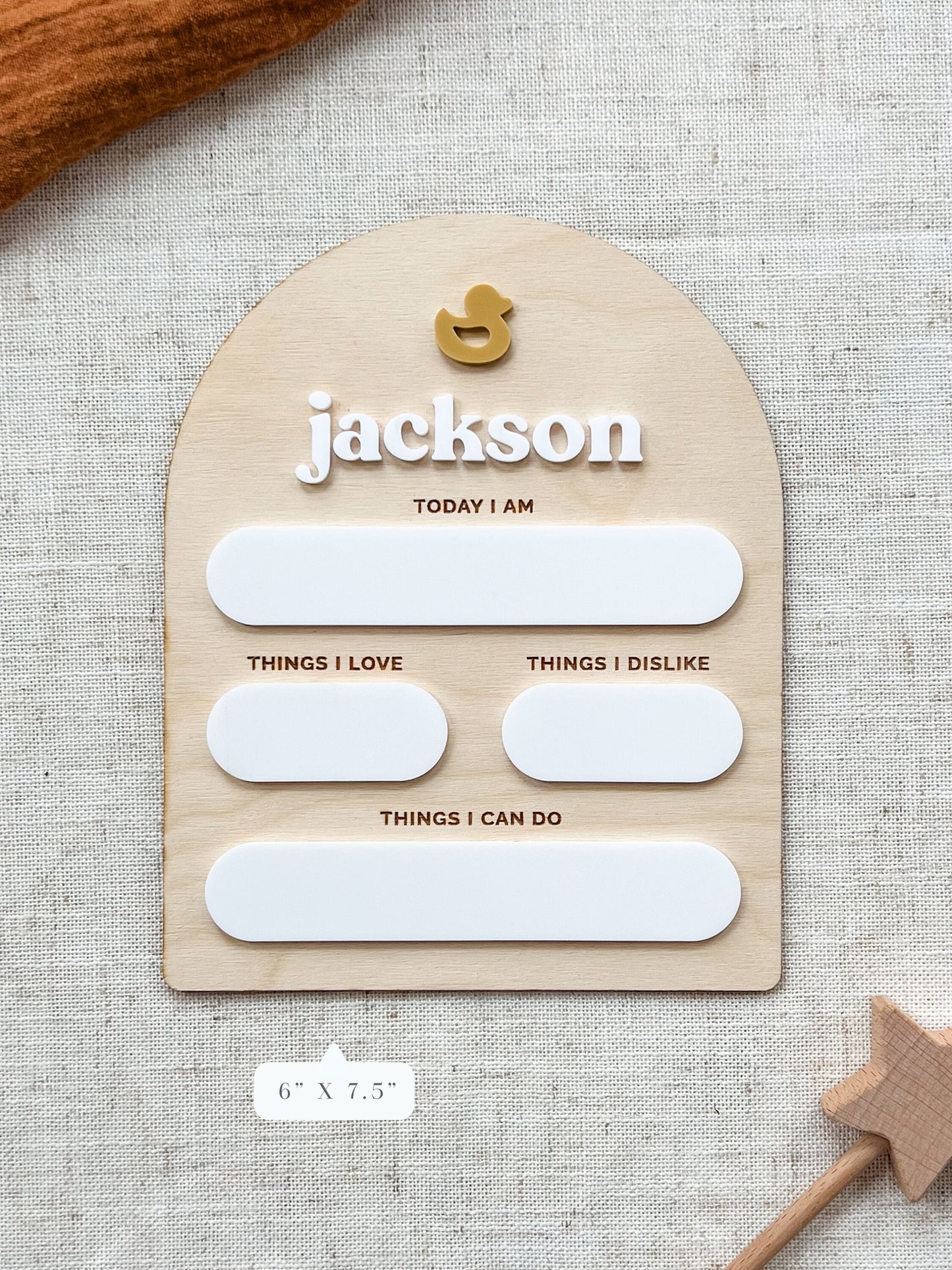 Duck Custom Baby Milestone Board