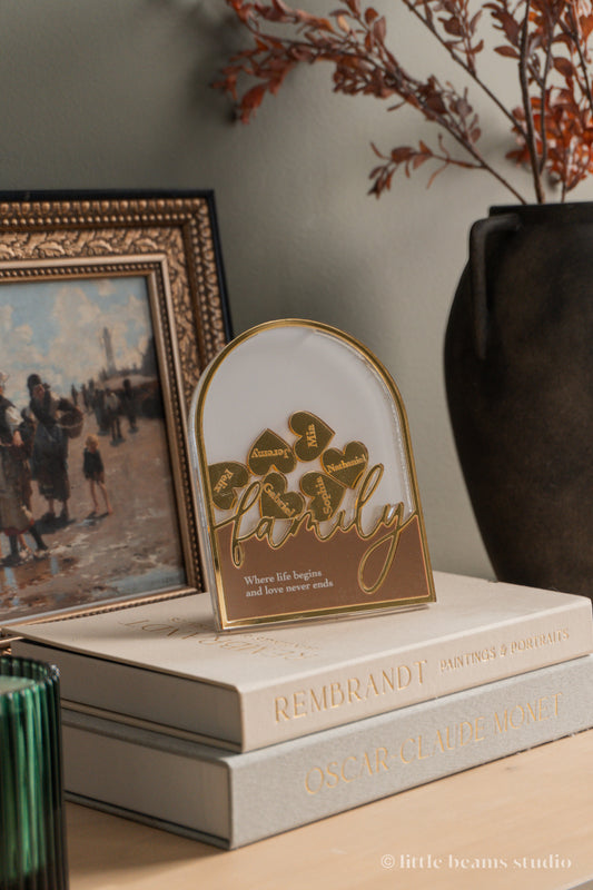 Personalized Family Shaker Frame With Engraved Names