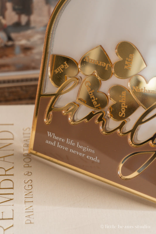 Personalized Family Shaker Frame With Engraved Names