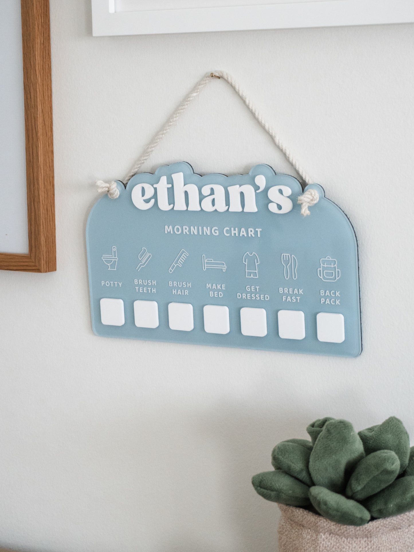Personalized Acrylic Kids Morning Chart