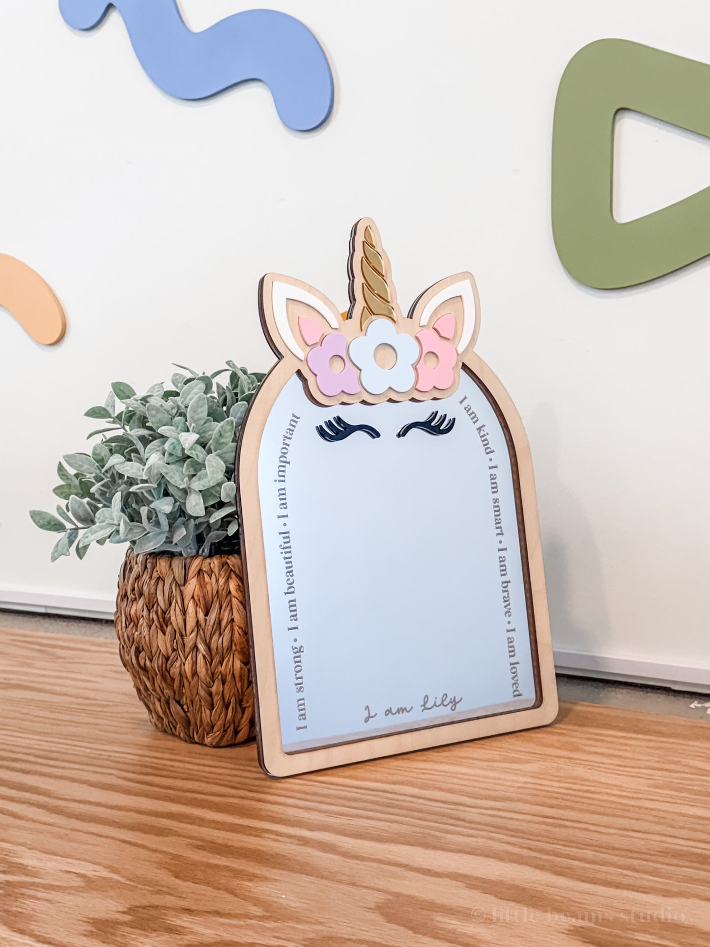 Personalized Daily Affirmation Mirror - Unicorn