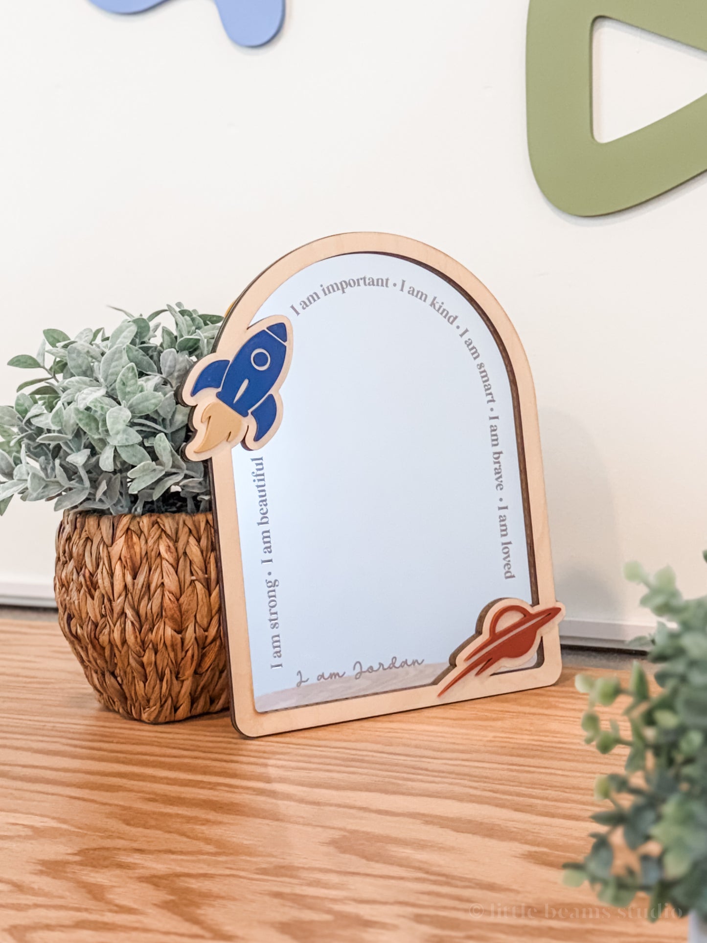 Personalized Daily Affirmation Mirror - Space