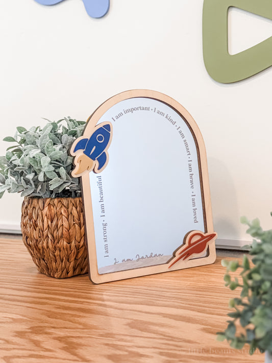 Personalized Daily Affirmation Mirror - Space