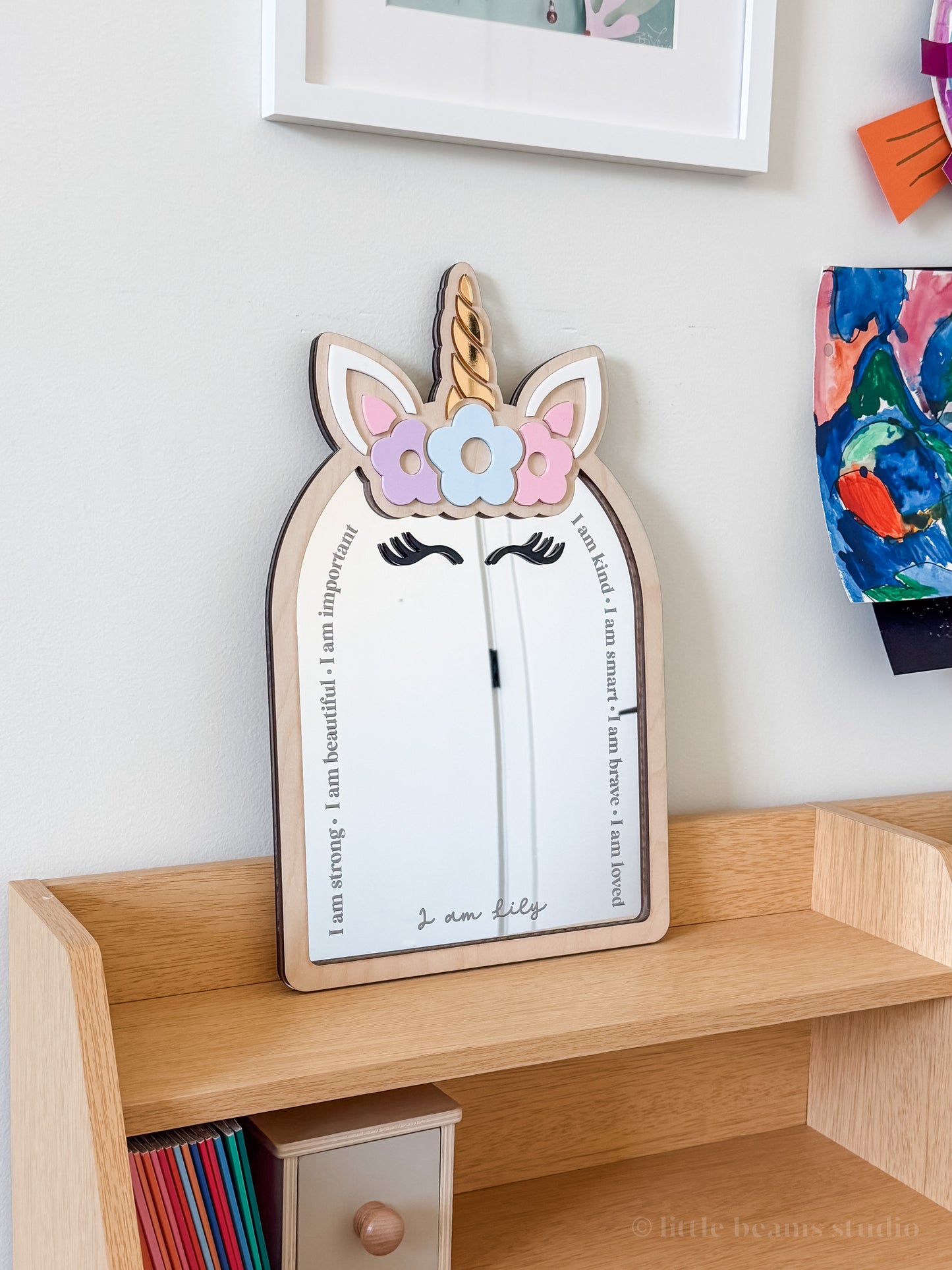 Personalized Daily Affirmation Mirror - Unicorn