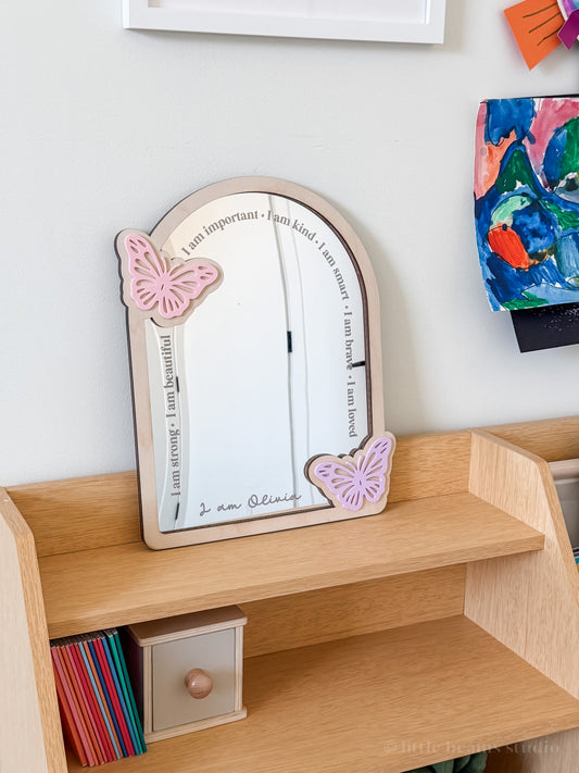 Personalized Daily Affirmation Mirror - Butterfly