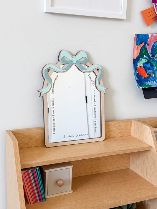 Personalized Daily Affirmation Mirror - Bow