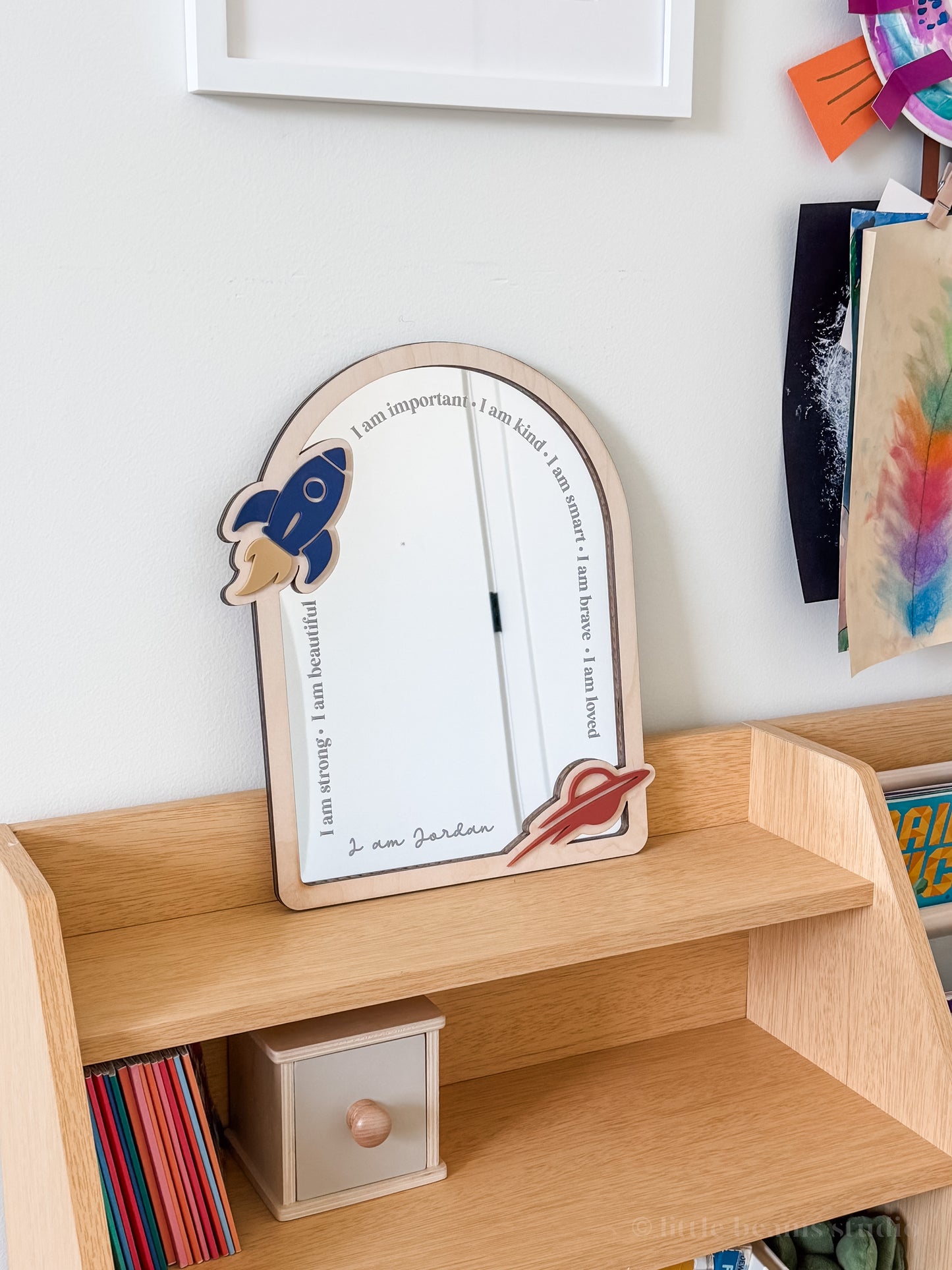 Personalized Daily Affirmation Mirror - Space