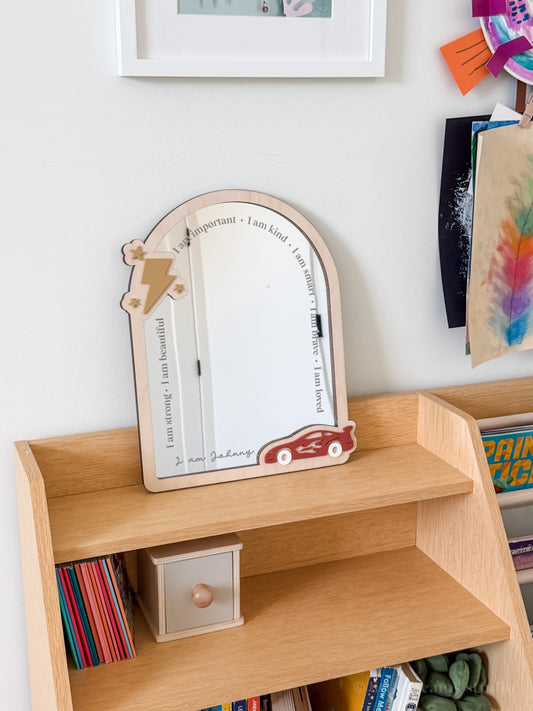 Personalized Daily Affirmation Mirror - Racecar