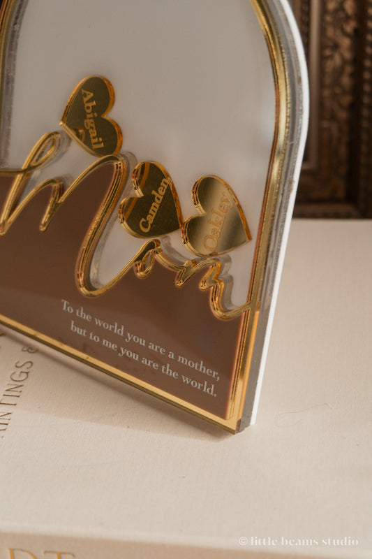 Personalized Mom Shaker Frame With Children Names