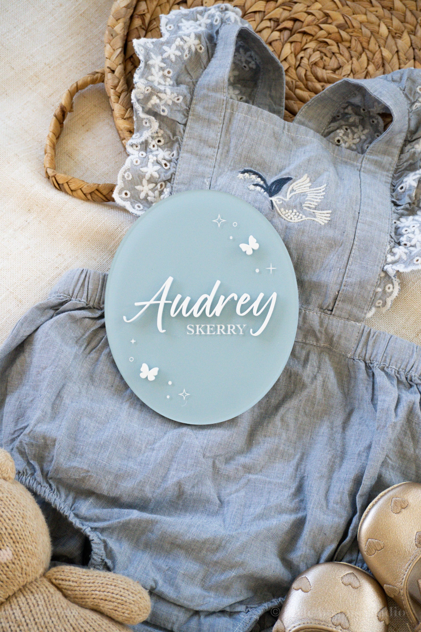 Butterfly Baby Birth Stat Sign