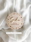 Wood Scallop Starry Night Baby Milestone Sign