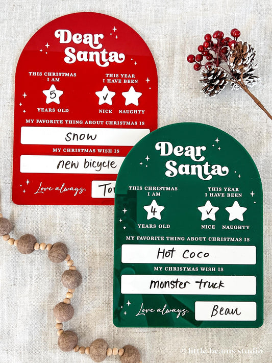 Dear Santa Christmas Wish List Sign