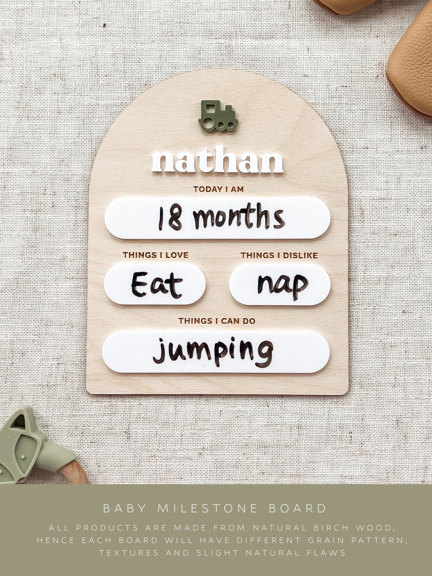 Rocket Custom Baby Milestone Board