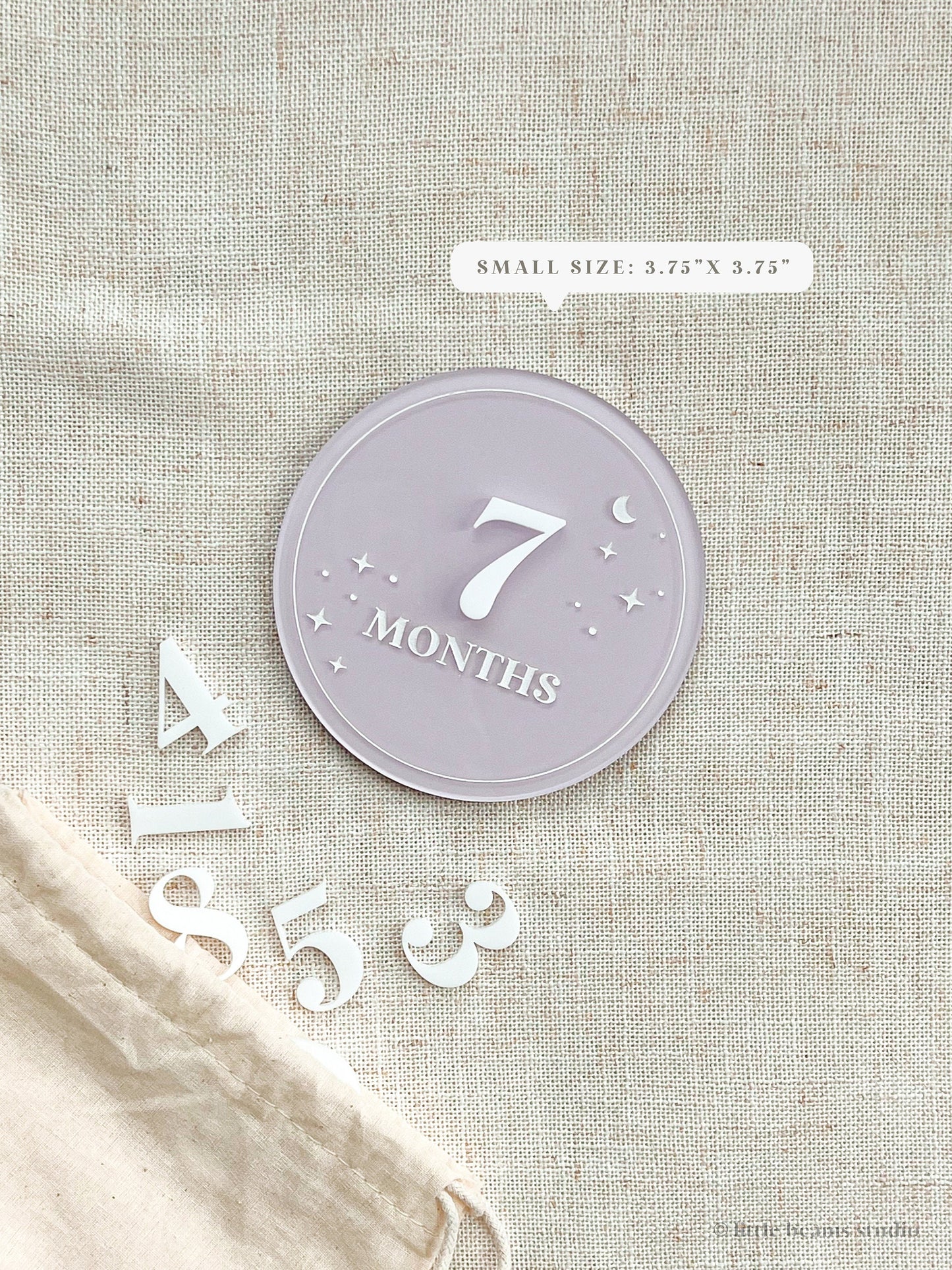 Acrylic Starry Night Round Baby Milestone Sign