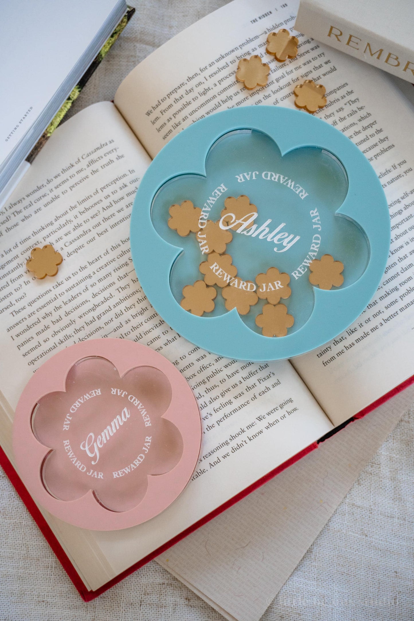 Personalized Kids Reward Jar With Flower Tokens