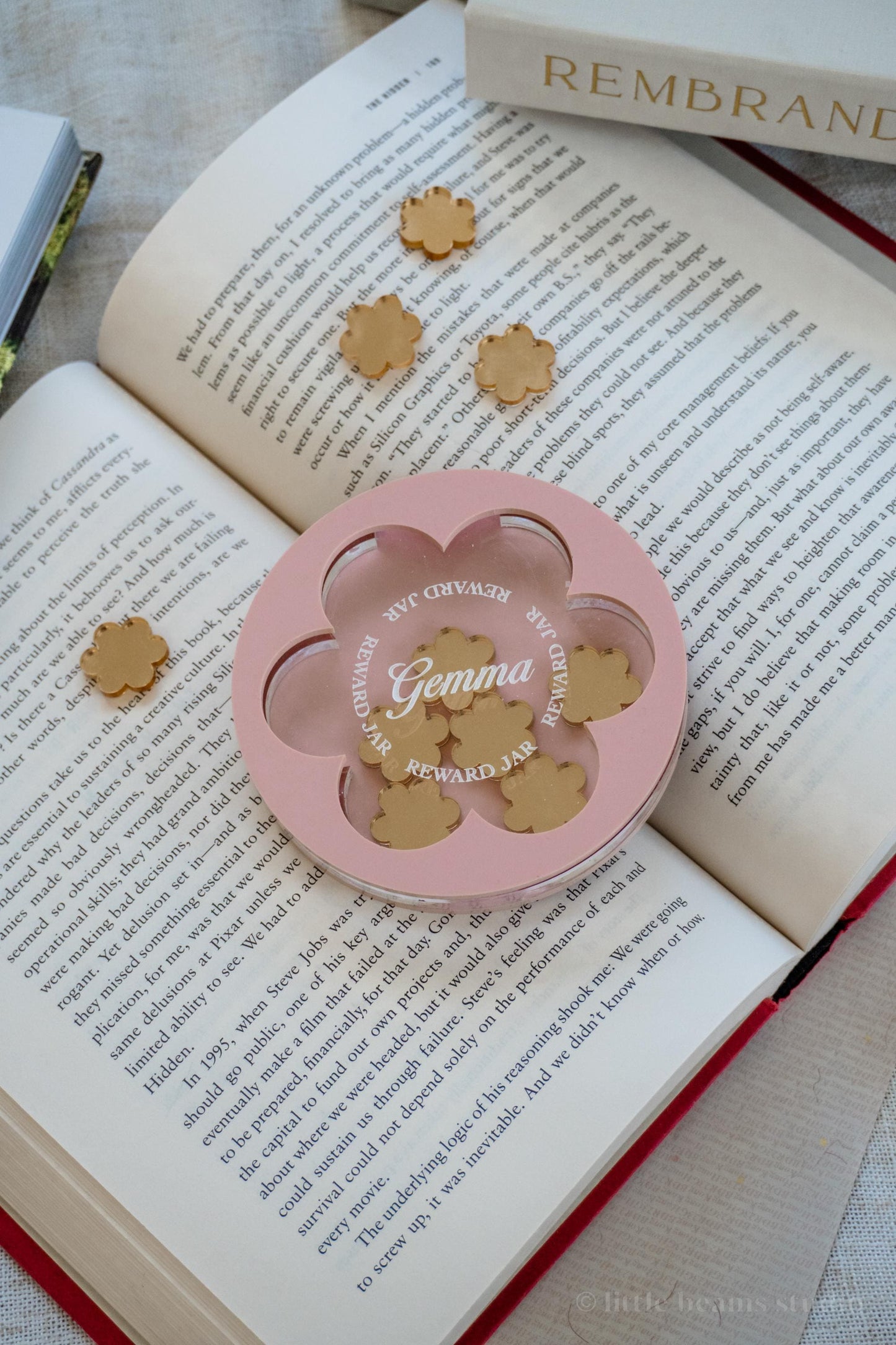 Personalized Kids Reward Jar With Flower Tokens