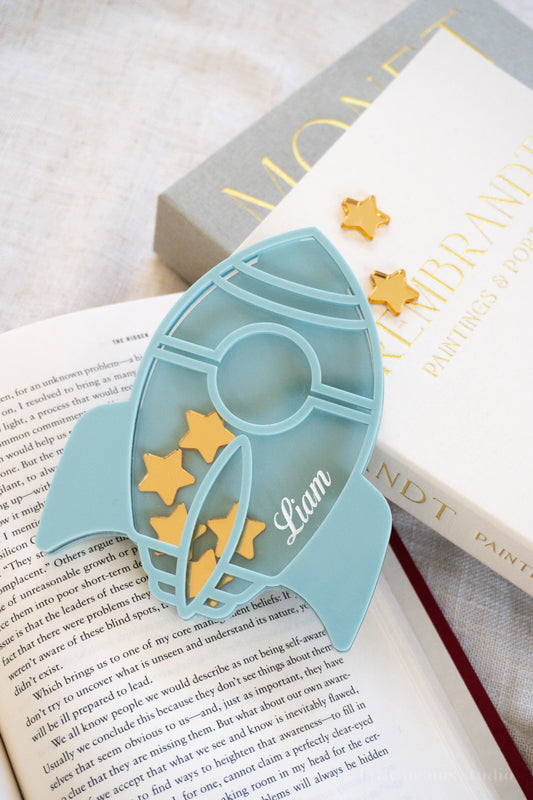 Personalized Rocket Kids Reward Jar With Star Tokens
