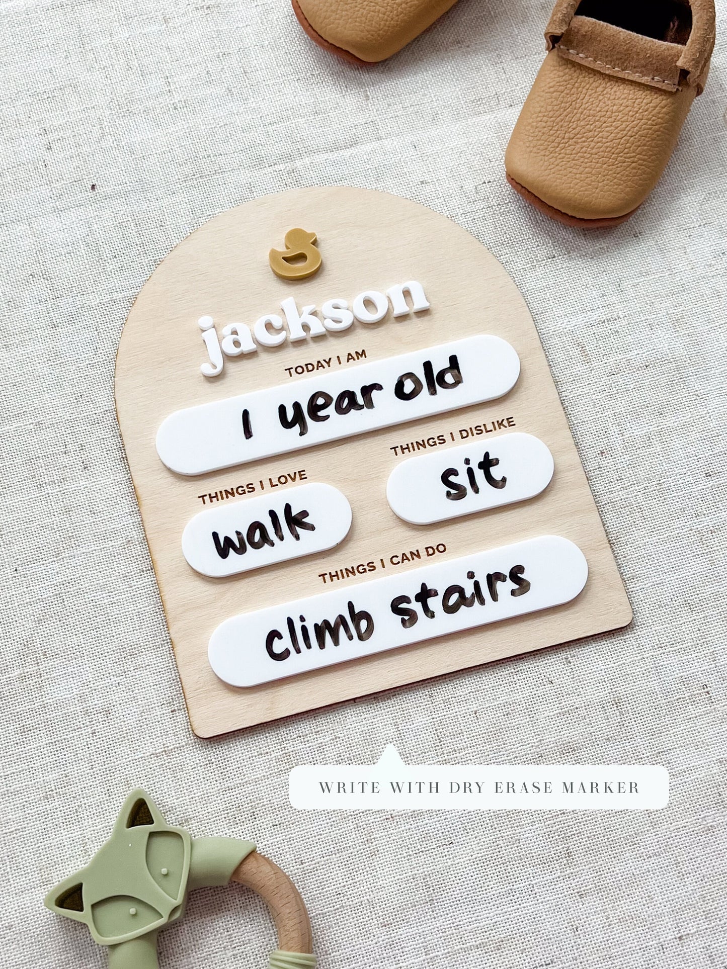 Duck Custom Baby Milestone Board