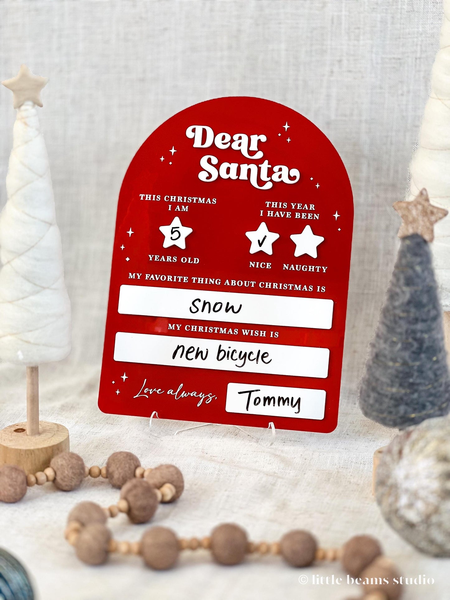 Dear Santa Christmas Wish List Sign