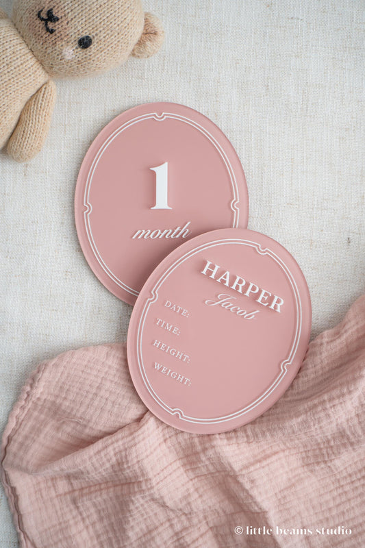 Classic Acrylic Birth Stat Baby Announcement Sign